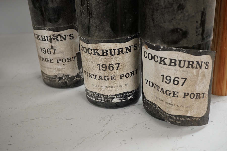 Three bottles of Cockburns 1967 vintage Port